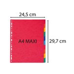 Intercalaires En Véritable Carte Lustrée Souple 225g/m2 Fsc® Avec 10 Onglets Neutres - Couleurs Assorties - X 10 - Exacompta
