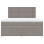 vidaXL Sommier à lattes de lit avec matelas Taupe 180x200 cm Tissu