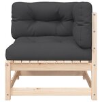 vidaXL Canapé de jardin avec coussins 2 places bois de pin massif