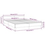 vidaXL Cadre de lit sans matelas noir 140x190 cm tissu