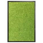 vidaXL Paillasson lavable Vert 40x60 cm