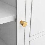vidaXL Buffet Blanc 75x35x70 cm Acier et verre trempé