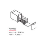 Soubassement baie libre - prof. 630 mm -700 - baron