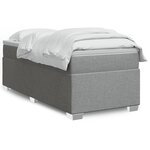 vidaXL Sommier à lattes de lit avec matelas Gris clair 100x200cm Tissu