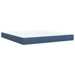 vidaXL Sommier à lattes de lit et matelas Bleu foncé 180x200cm Velours