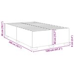 vidaXL Cadre de lit sans matelas gris foncé 120x200 cm velours