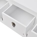 vidaXL Buffet en style chinois en bois massif Blanc