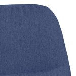vidaXL Chaise de relaxation avec tabouret Bleu Tissu