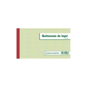 Manifold Quittances De Loyer 12 5x21cm 50 Feuillets Tripli Autocopiants - X 10 - Exacompta