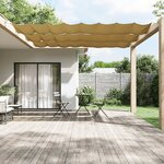 vidaXL Auvent vertical Beige 100x360 cm Tissu oxford