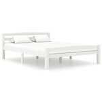 vidaXL Cadre de lit Blanc Bois de pin massif 120x200 cm