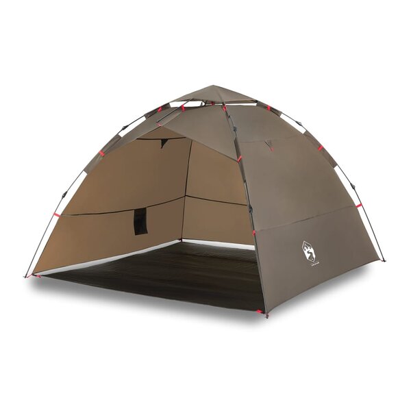 vidaXL Tente de pêche 4 personnes vert olive libération rapide