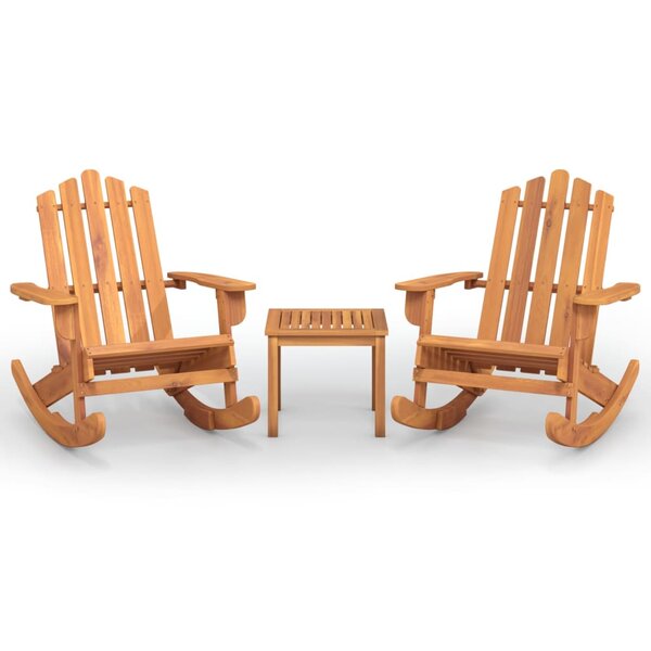 vidaXL Ensemble de salon de jardin Adirondack 3 Pièces bois acacia solide