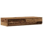 vidaXL Cadre de lit de stockage Bois vieilli 80x200 cm