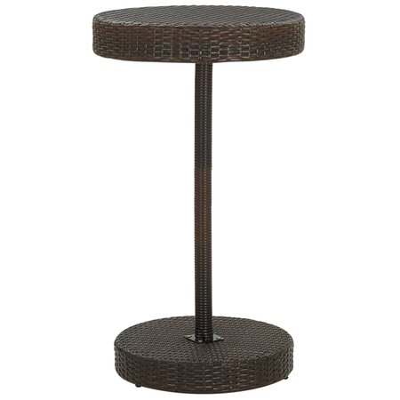 vidaXL Table de jardin Marron 60 5x106 cm Résine tressée