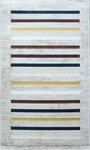 Tapis de salon à rayures 160 x 230 cm - Beige