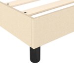 vidaXL Cadre de lit Crème 90x190 cm Tissu