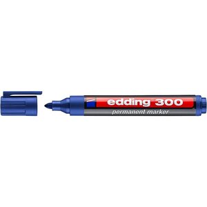 Marqueur edding 300 permanent corps plastique pointe ogive bleu edding