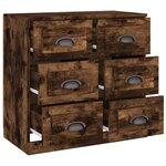 vidaXL Buffet chêne fumé 70x35 5x67 5 cm bois d'ingénierie