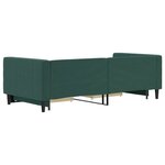 vidaXL Lit de jour avec gigogne et tiroirs vert foncé 90x200cm velours