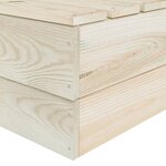 vidaXL Canapé palette à 4 places de jardin Bois d'épicéa imprégné