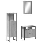 vidaXL Ensemble de meubles de salle de bain 3 Pièces Sonoma gris
