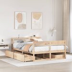 vidaXL Cadre de lit sans matelas 120x190 cm bois de pin massif