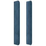 vidaXL Tête de lit à LED Bleu foncé 83x16x118/128 cm Velours