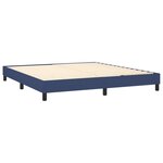 vidaXL Sommier à lattes de lit avec matelas Bleu 160x200 cm Tissu