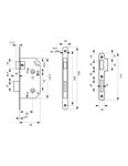 THIRARD - Serrure encastrable Unimax CE NF QC à cylindre pour porte d'entrée  axe50mm  bouts ronds  têtière inox