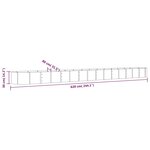 vidaXL Lit surélevé de jardin Acier enduit de poudre 620x80x36 cm gris