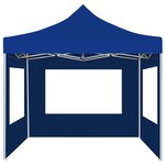 vidaXL Tente de réception pliable avec parois Aluminium 2x2 m Bleu