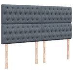 vidaXL Sommier à lattes de lit et matelas Gris foncé 200x200cm Velours