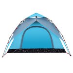 vidaXL Tente de camping à dôme 3 personnes bleu libération rapide