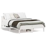 vidaXL Cadre de lit sans matelas blanc 120x190 cm bois de pin massif