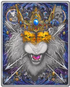 Pièce de monnaie en Argent 2 Dollars g 50 Millésime 2024 Dark Nature LION MANTRA