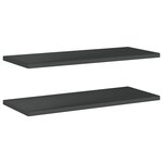 vidaXL Étagères murales 2 Pièces 100x40x3 cm noir acier inoxydable