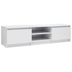 vidaXL Meuble TV blanc brillant 140x40x35 5 cm bois d'ingénierie