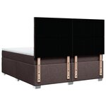 vidaXL Sommier à lattes de lit avec matelas Marron foncé 200x200 cm