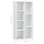 vidaXL Bibliothèque Blanc brillant 50x25x106 cm Bois d’ingénierie