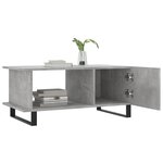 vidaXL Table basse gris béton 90x50x40 cm bois d'ingénierie