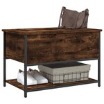 vidaXL Banc de rangement chêne fumé 70x42 5x47 cm bois d'ingénierie