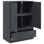 vidaXL Buffet haut anthracite 67x39x95 cm acier