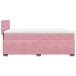 vidaXL Sommier à lattes de lit avec matelas Rose 90x190 cm Velours