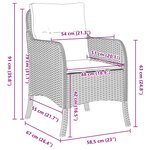 vidaXL Ensemble de salle à manger de jardin 5 pièces avec coussins en gris clair poly rattan