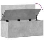 vidaXL Boîte de rangement gris béton 90x35x35 cm bois d'ingénierie