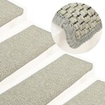 vidaXL Tapis d'escalier autocollants 15 Pièces 65x21x4 cm Gris
