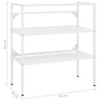 vidaXL Cadre de lavabo de salle de bain Blanc 79x38x83 cm Fer