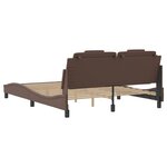 vidaXL Cadre de lit avec tête de lit Marron 160x200 cm Similicuir