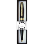 Stylo personnalisé initiale Black & Gold - Lettre D - Draeger